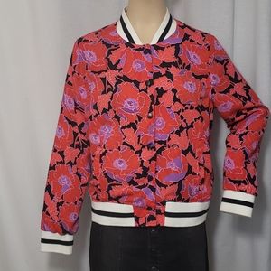 Target Who What Wear floral print bomber jacket
